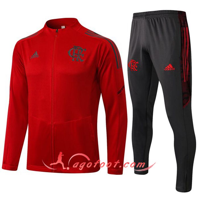 Ensemble Veste Survetement de Foot Flamengo Rouge 2021/2022