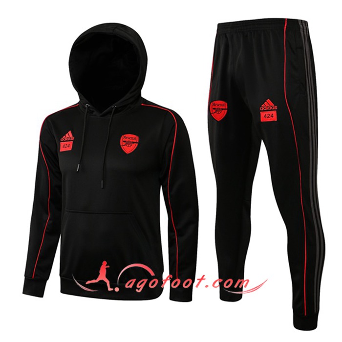 Ensemble Veste A Capuche Survetement FC Arsenal Noir 2021/2022