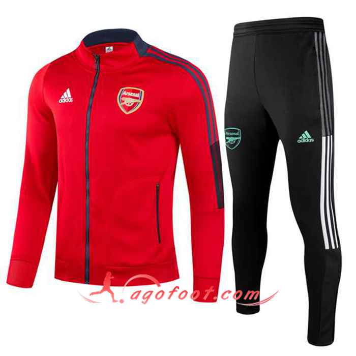 Ensemble Survetement de Foot Arsenal Enfant Rouge 2021/2022