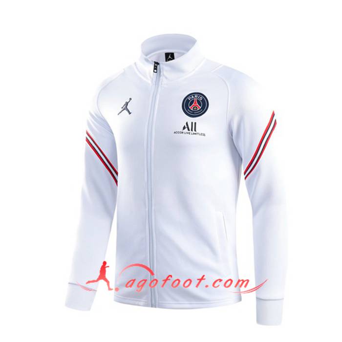 Nouveaux Veste Foot PSG Blanc 2021/2022