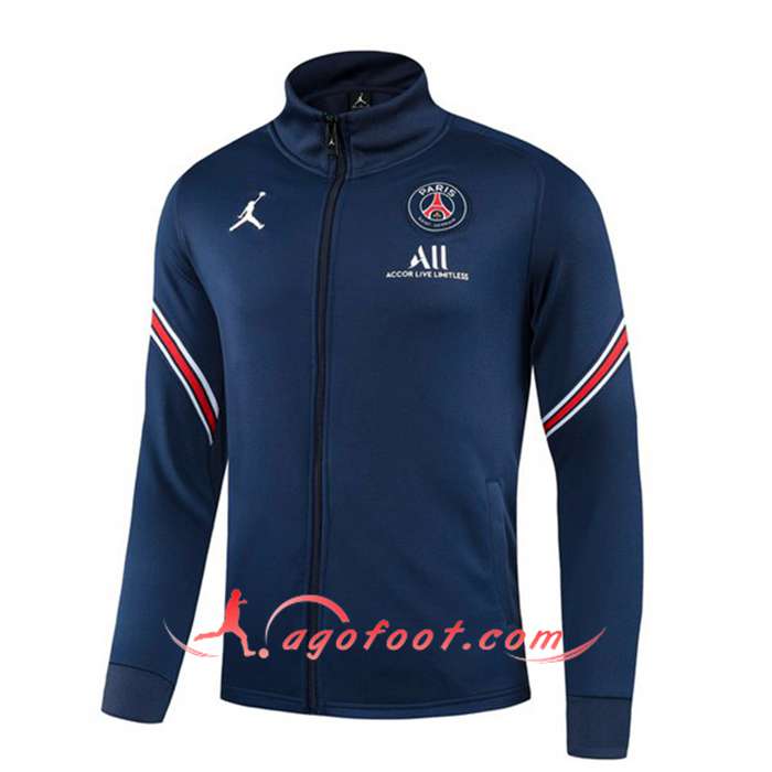 Nouveaux Veste Foot PSG Bleu Marin 2021/2022