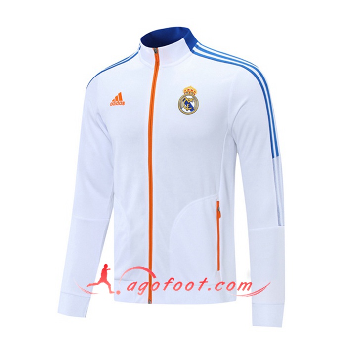 Nouveaux Veste Foot Real Madrid Blanc 2021/2022
