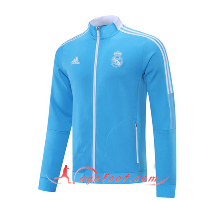 Nouveaux Veste Foot Real Madrid Bleu 2021/2022
