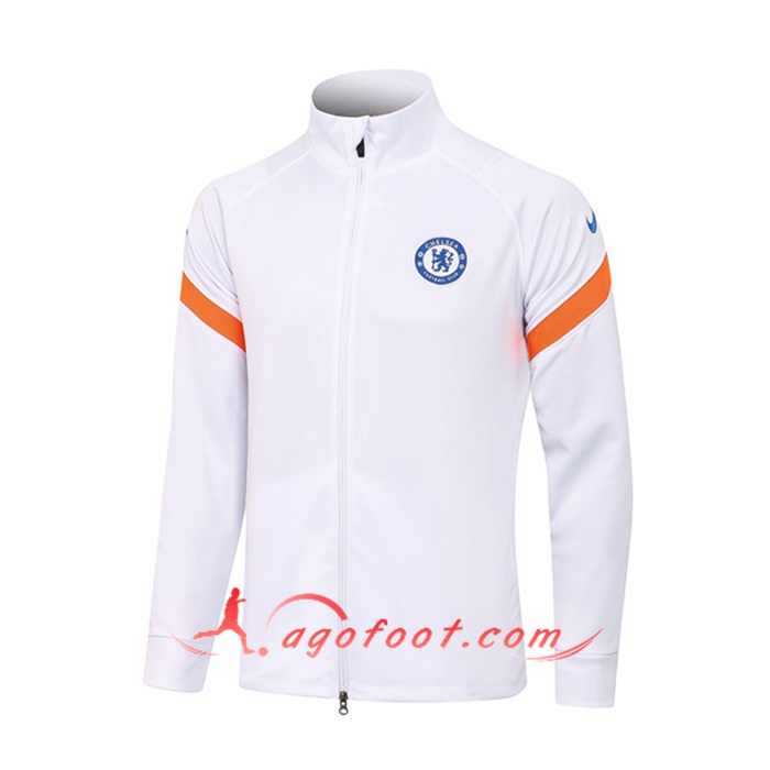 Nouveaux Veste Foot FC Chelsea Blanc 2021/2022