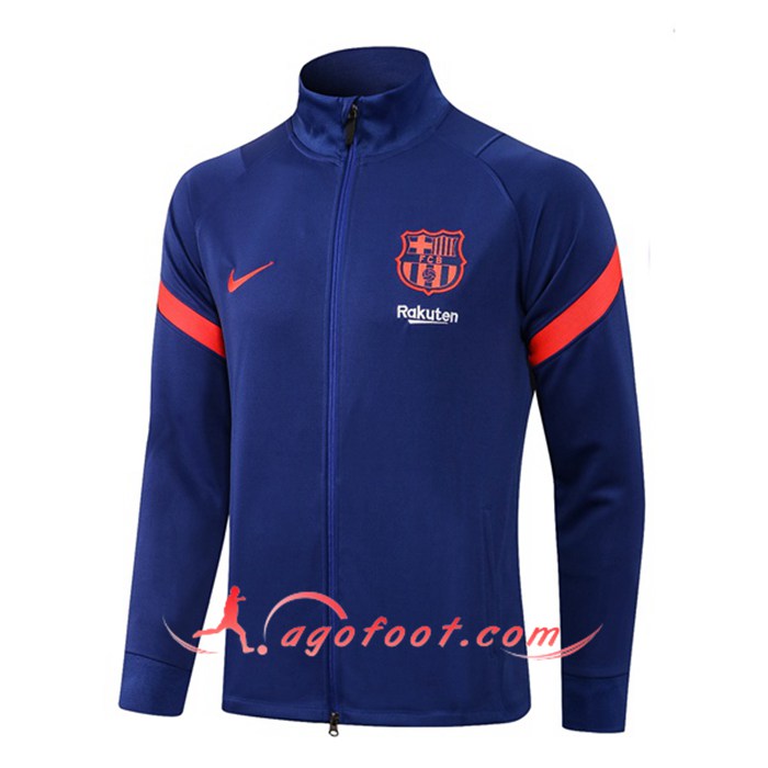 Nouveaux Veste Foot FC Barcelone Bleu Marin 2021/2022