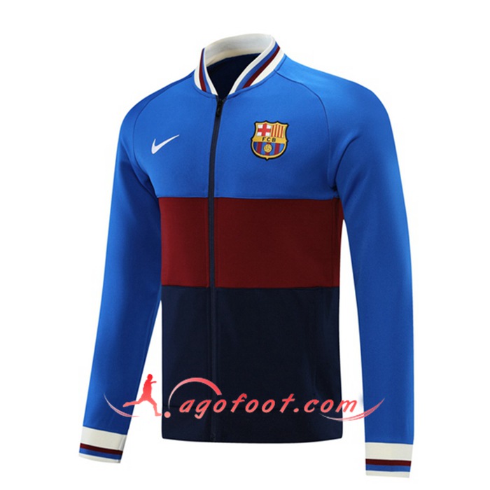 Nouveaux Veste Foot FC Barcelone Bleu/Marron 2021/2022