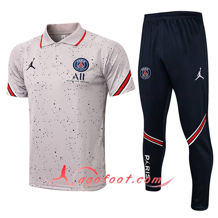 Ensemble Polo Jordan PSG + Pantalon Gris 2021/2022