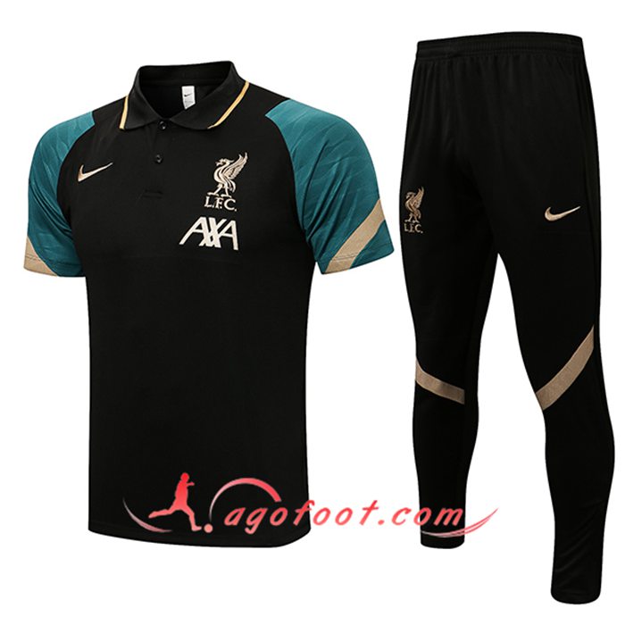 Ensemble Polo FC Liverpool + Pantalon Noir 2021/2022