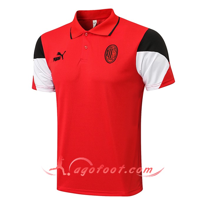 Polo Foot Milan AC Blanc/Rouge 2021/2022
