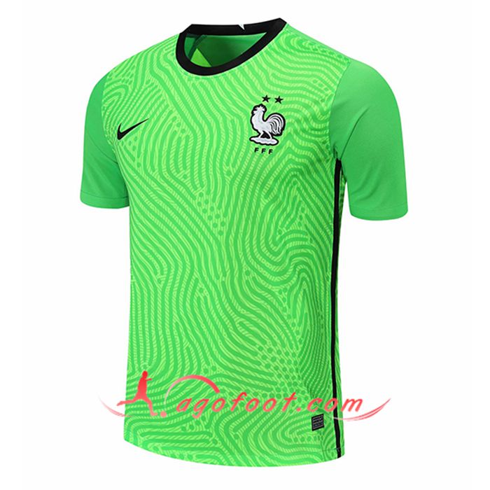 Maillot Equipe Foot France Gardien de But Vert 2020