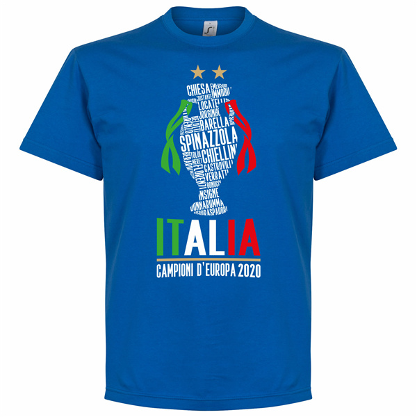 T-Shirts Italie UEFA Euro 2020 Champions Bleu - GXHTS02