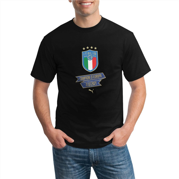 T-Shirts Italie UEFA Euro 2020 Champions Noir - GXHTS06