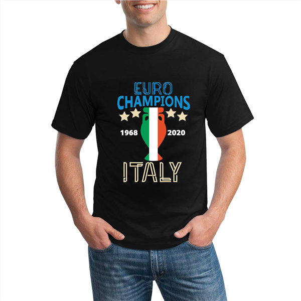 T-Shirts Italie UEFA Euro 1968 - 2020 Champions Noir - GXHTS08