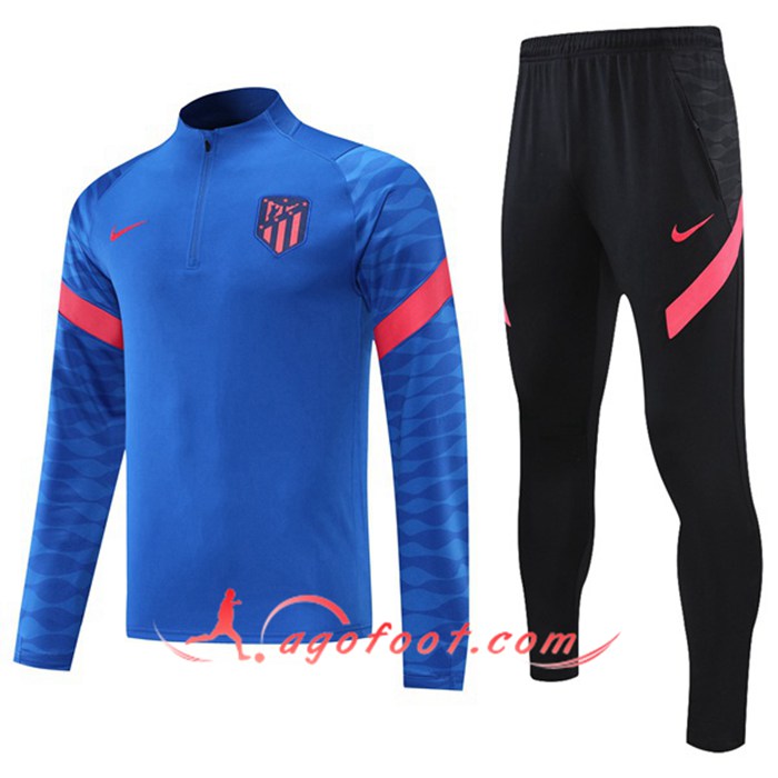 Ensemble Survetement de Foot Atletico Madrid Bleu 2021/2022 -1