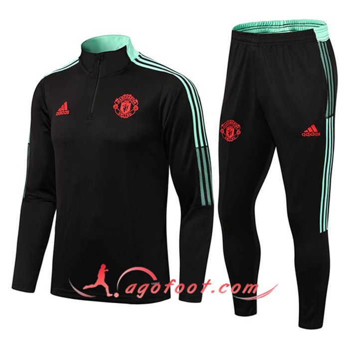 Ensemble Survetement de Foot Manchester United Gris/Rouge 2021/2022