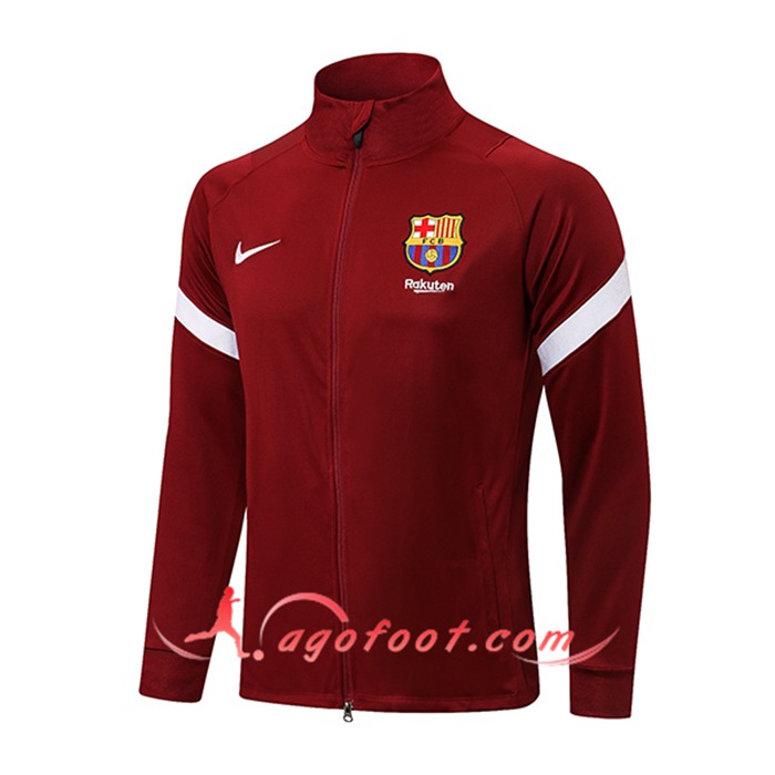 Nouveaux Veste Foot FC Barcelone Rouge 2021/2022