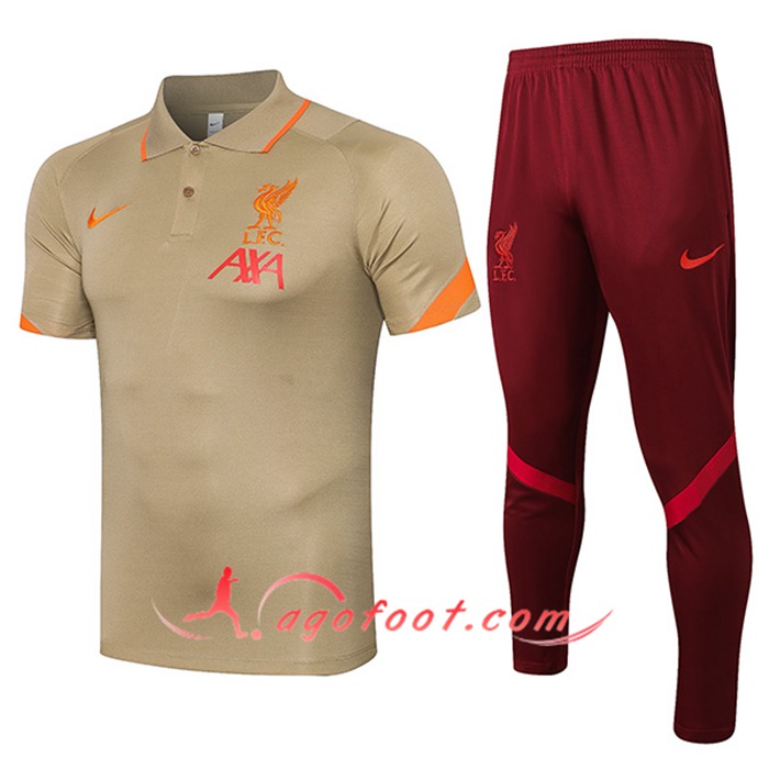 Ensemble Polo FC Liverpool + Pantalon Brun Clair 2021/2022
