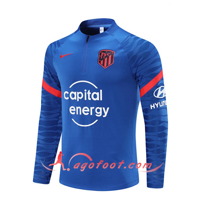 Sweatshirt Training Atlético Madrid Bleu 2021/2022