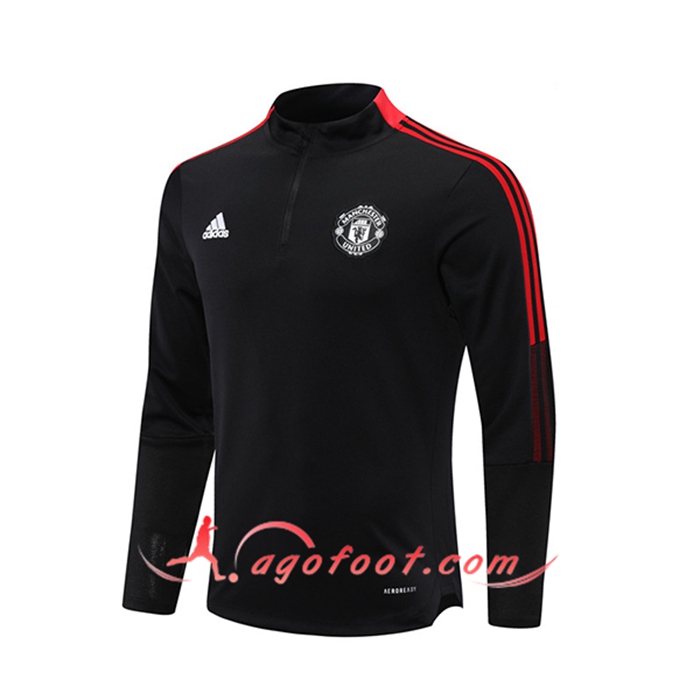 Sweatshirt Training Manchester United Noir/Rouge 2021/2022