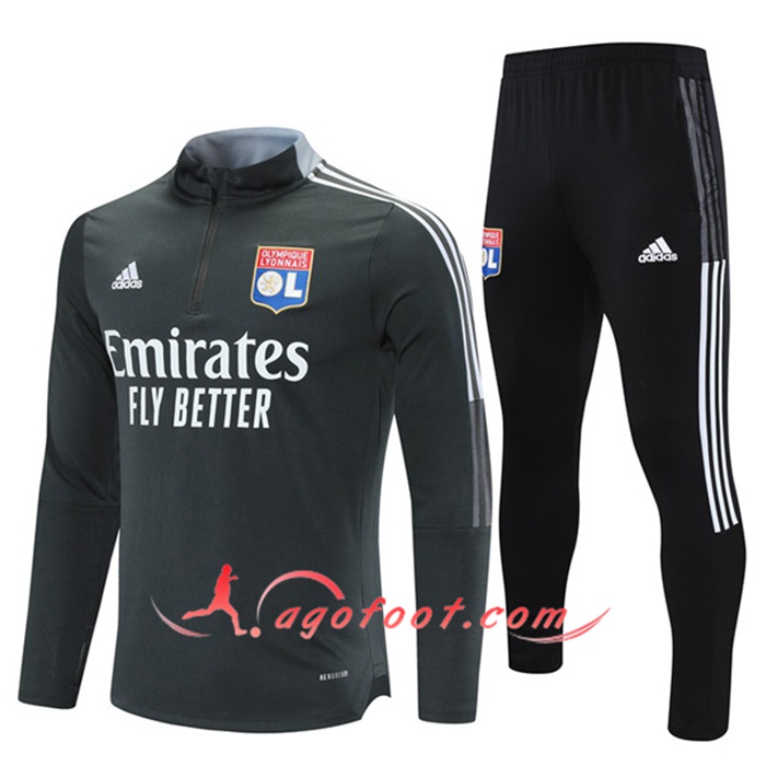 Ensemble Survetement de Foot Lyon OL Gris 2021/2022