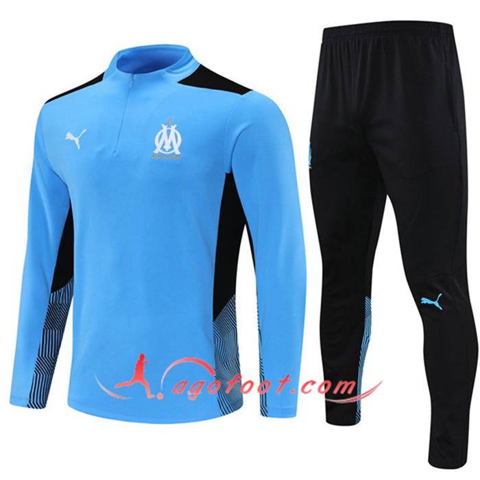Ensemble Survetement de Foot Marseille OM Bleu 2021/2022