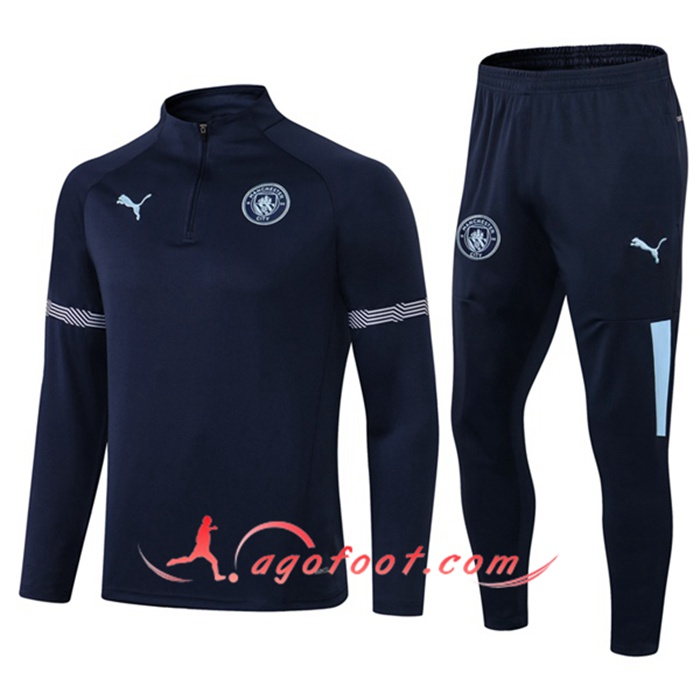 Ensemble Survetement de Foot Manchester City Bleu 2021/2022