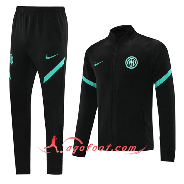 Ensemble Survetement de Foot - Veste Inter Milan Noir 2021/2022 -1