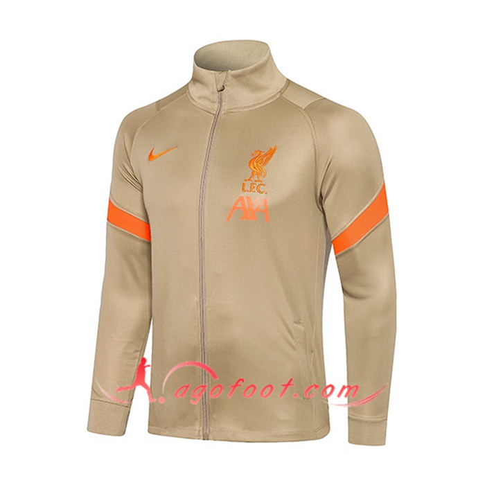 Nouveaux Veste Foot FC Liverpool Jaune 2021/2022