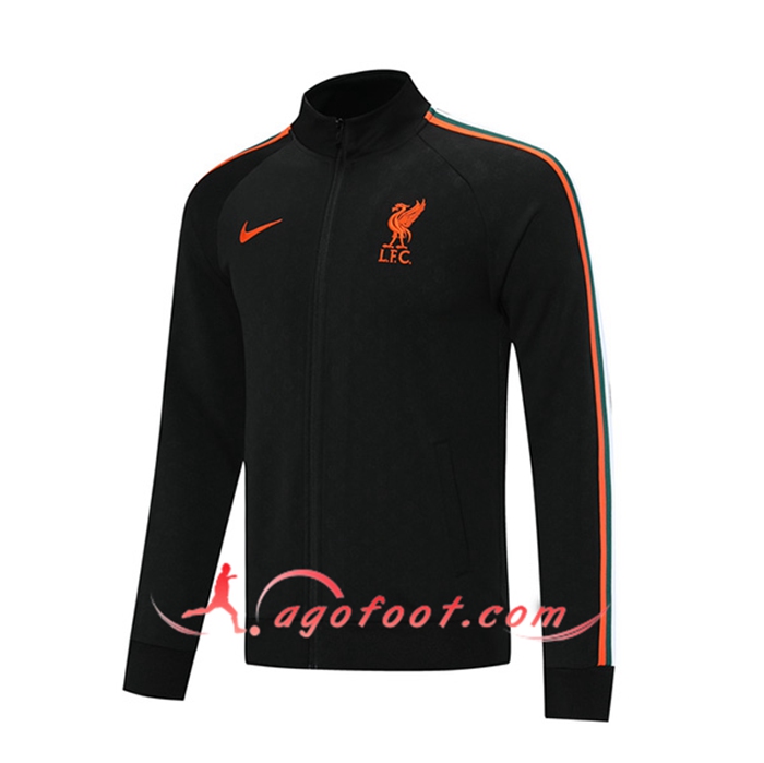 Nouveaux Veste Foot FC Liverpool Noir 2021/2022 -1