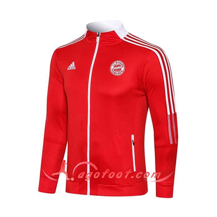 Nouveaux Veste Foot Bayern Munich Rouge 2021/2022 -2