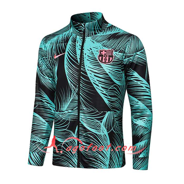 Nouveaux Veste Foot FC Barcelone Vert 2021/2022
