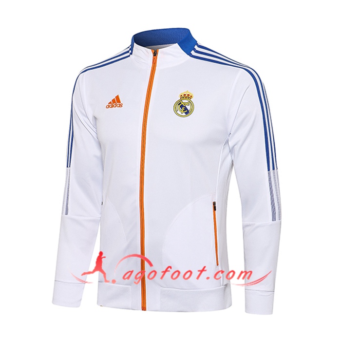 Nouveaux Veste Foot Real Madrid Blanc 2021/2022