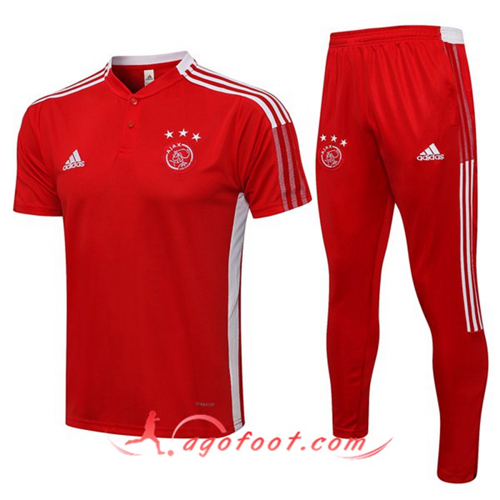 Ensemble Polo AFC Ajax + Pantalon Rouge 2021/2022