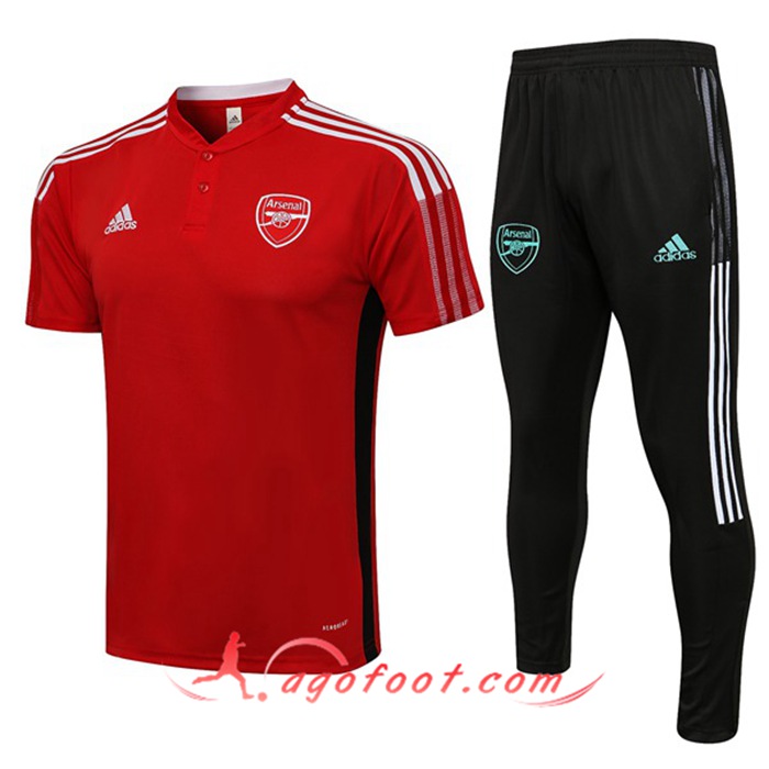 Ensemble Polo Arsenal + Pantalon Rouge 2021/2022