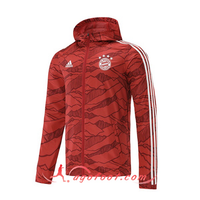 Coupe-Vent Bayern Munich Blanc/Rouge 2021/2022