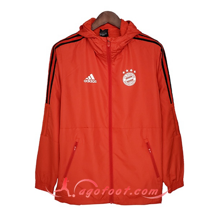 Coupe-Vent Bayern Munich Rouge/Noir 2021/2022
