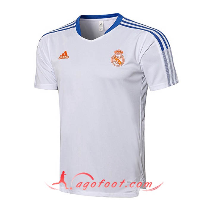 Training T-Shirts Real Madrid Blanc/Bleu 2021/2022