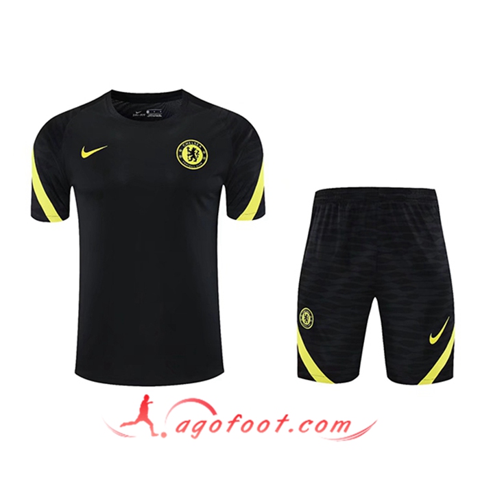 Ensemble Training T-Shirts FC Chelsea + Short Noir 2021/2022
