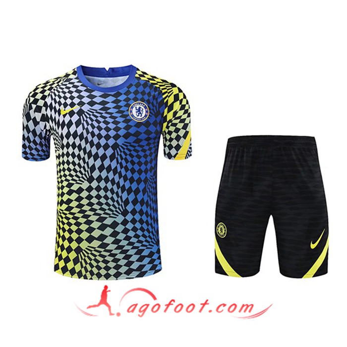 Ensemble Training T-Shirts FC Chelsea + Short Bleu 2021/2022