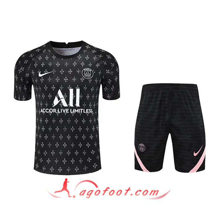 Ensemble Training T-Shirts Jordan PSG + Short Noir 2021/2022
