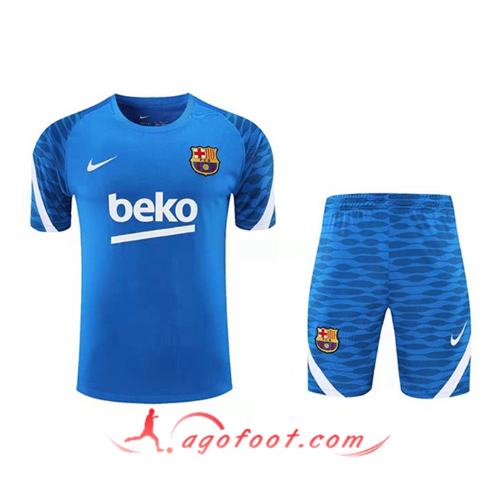 Ensemble Training T-Shirts FC Barcelone + Short Bleu 2021/2022