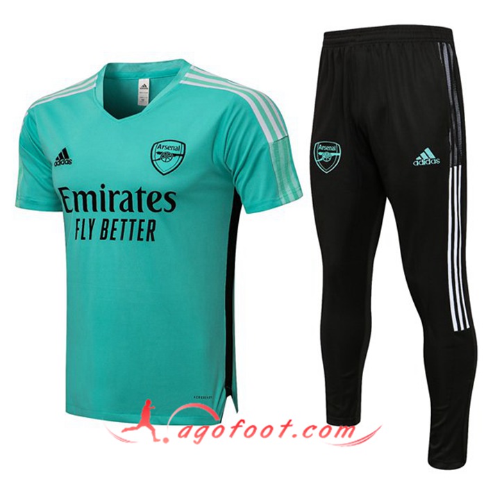 Ensemble Training T-Shirts FC Arsenal + Pantalon Vert 2021/2022