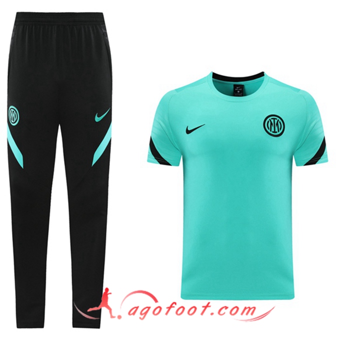 Ensemble Training T-Shirts Inter Milan + Pantalon Vert 2021/2022