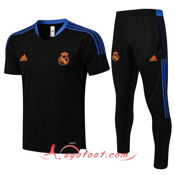 Ensemble Training T-Shirts Real Madrid + Pantalon Noir 2021/2022