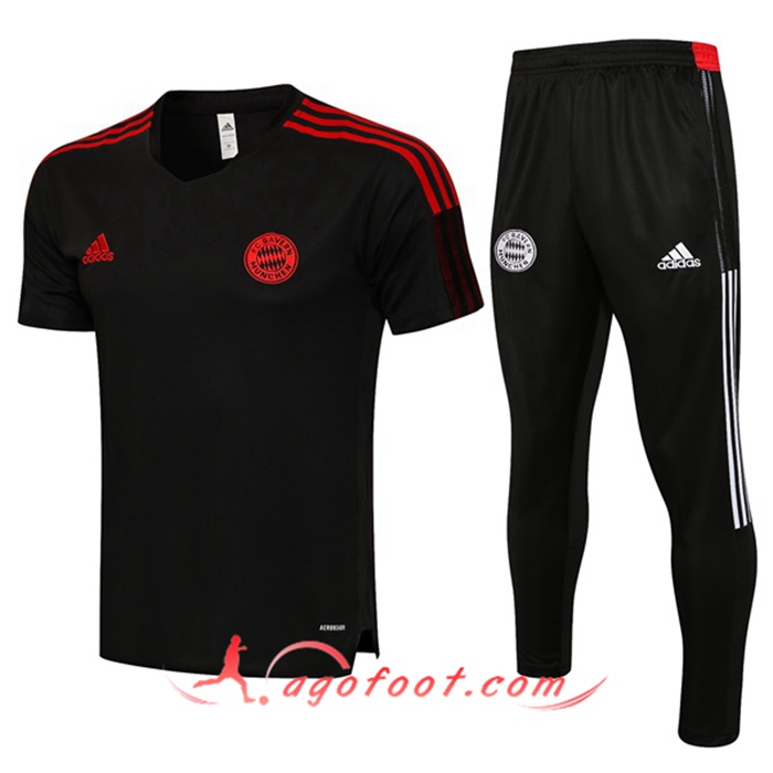 Ensemble Training T-Shirts Bayern Munich + Pantalon Noir 2021/2022