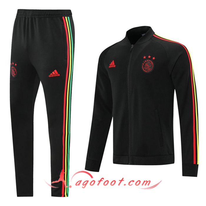Ensemble Survetement de Foot - Veste AFC Ajax Noir 2021/2022