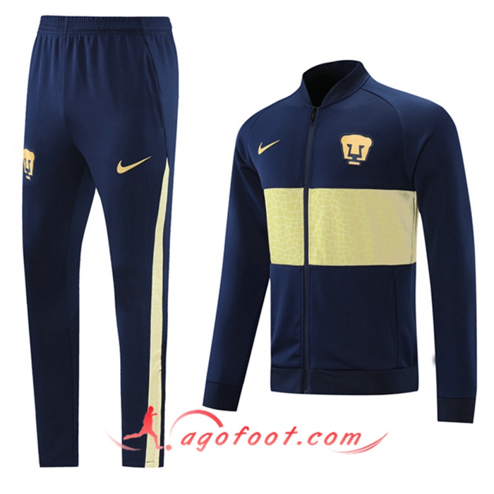 Ensemble Survetement de Foot - Veste Pumas UNAM Bleu Marin 2021/2022