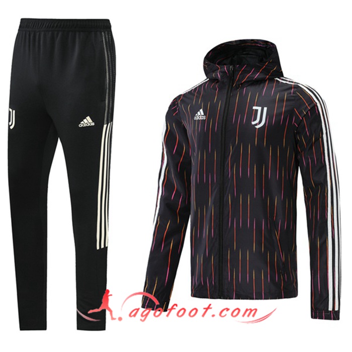 Ensemble Veste A Capuche Survetement - Veste Juventus Rouge/Noir 2021/2022