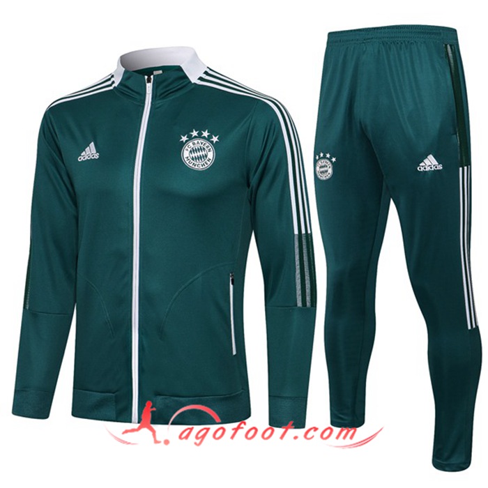 Ensemble Survetement de Foot - Veste Bayern Munich Enfant Vert 2021/2022
