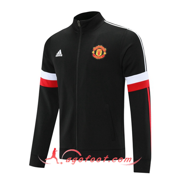 Nouveaux Veste Foot Manchester United Noir/Blanc 2021/2022